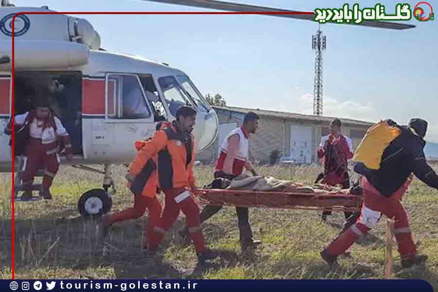 نجات کوهنورد ۴۵ ساله پس از سقوط از پرتگاه در گلستان